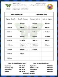 Ferry Schedule Bantayan Island 2022