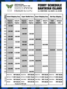Ferry Schedule Bantayan Island