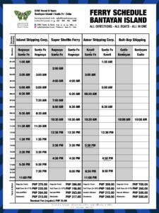 Bantayan Island Ferry Schedule 2026