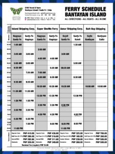 Ferry Schedule Bantayan Island 2026